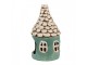Zelený keramický svícen pohádkový domek - Ø 11*20 cm Clayre & Eef