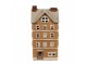 Hnědý keramický svícen na čajovou svíčku domek Amster Village - 11*9*22 cm Clayre & Eef