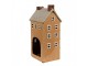 Hnědý keramický svícen na čajovou svíčku domek Amster Village - 11*9*22 cm Clayre & Eef