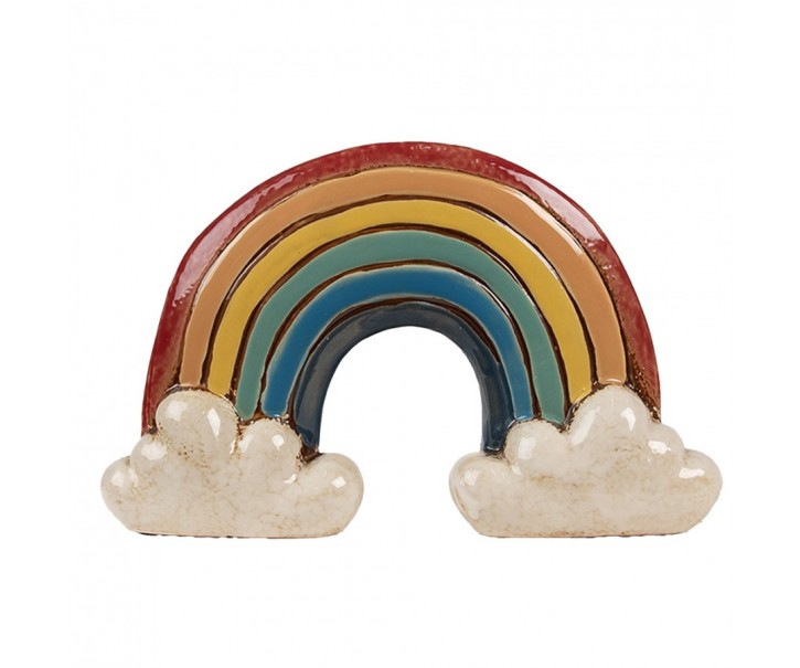 Keramický květináč ve tvaru duhy Rainbow - 26*9*16 cm Clayre & Eef