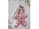 Růžová vánoční ozdoba perníček Gingerbread Candy - 8*3*10 cm Chic Antique