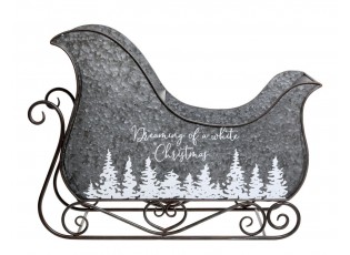 Zinkové antik kovové zdobené sáně Dreaming Christmas - 68*33*50 cm