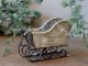 Zinkové antik kovové zdobené sáňky s vločkami Christmas - 10*5*12 cm Chic Antique