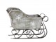 Zinkové antik kovové zdobené sáňky s vločkami Christmas - 10*5*12 cm Chic Antique