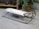 Přírodní antik kovové zdobené sáně Vintage - 86*29*32 cm Chic Antique