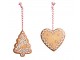 Set 2ks závěsná dekorace perníkový stromek a srdce Ginger - 8*0,5*8 cm Chic Antique