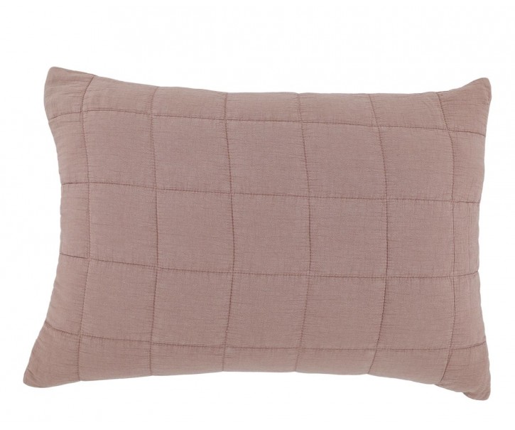 Růžový povlak na polštář s opraným vzhledem Aix Vintage Quilt - 60*40 cm Chic Antique
