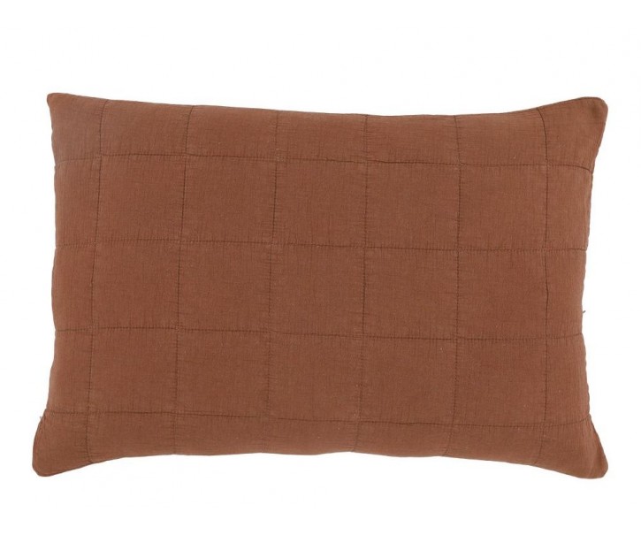 Terakotový povlak na polštář s opraným vzhledem Aix Vintage Quilt - 60*40 cm Chic Antique