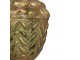 Zeleno-zlatá antik skleněná dekorace žalud - Ø 6*8 cm Mars & More 