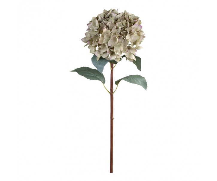 Dekorace umělá zelená květina Hortenzie Hydrangea dusty green - 80 cm Chic Antique