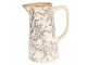 Béžový keramický dekorační džbán se šedými ornamenty Gassia M - 16*11*20 cm Clayre & Eef