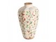 Béžová keramická váza s jahůdkami Wild Strawberries M - Ø 21*35 cm Clayre & Eef