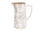 Béžový keramický dekorační džbán se šedými ornamenty Gassia L - 21*14*26 cm Clayre & Eef