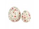 Keramické dekorační vajíčko s jahůdkami Wild Strawberries M - Ø 10*12 cm Clayre & Eef