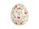 Keramické dekorační vajíčko s jahůdkami Wild Strawberries L - Ø 14*16 cm Clayre & Eef