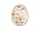 Keramické dekorační vajíčko s jahůdkami Wild Strawberries L - Ø 14*16 cm Clayre & Eef