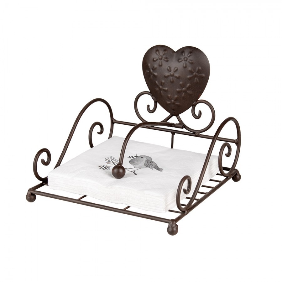 Bílé papírové ubrousky s ptáčkem Love Bird - 33*33 cm (20ks) Clayre & Eef Bílé papírové ubrousky s ptáčkem Love Bird - 33*33 cm (20ks) Clayre & Eef