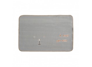 Béžová koupelnová předložka s medvídkem Bear - 58*38*1 cm