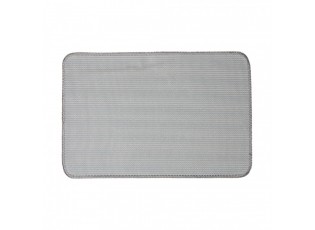 Šedá koupelnová předložka se srdíčkem - 58*38*1 cm