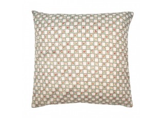Béžovo-zelený povlak na polštář s květy Patchwork - 50*50 cm
