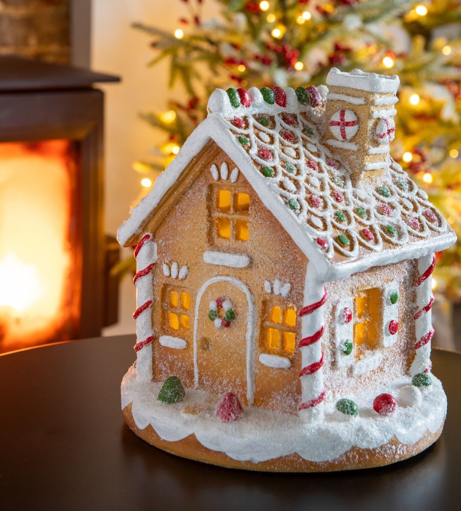 Vánoční perníková chaloupka s Led světýlky Gingerbread House - 22*22*23 cm J-Line by Jolipa Vánoční perníková chaloupka s Led světýlky Gingerbread House - 22*22*23 cm J-Line by Jolipa