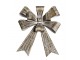 Mosazná antik kovová nástěnná dekorace mašle Bow - 30*9*43 cm Chic Antique