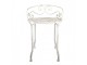 Bílý antik kovový stolek na květiny Shabby Chic - Ø 44*67 cm Clayre & Eef