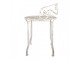 Bílý antik kovový stolek na květiny Shabby Chic - Ø 44*67 cm Clayre & Eef