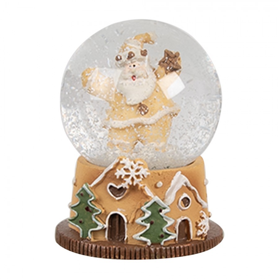 Vánoční sněžítko Santa Claus s hvězdou - Ø 5 * 6 cm Clayre & Eef Vánoční sněžítko Santa Claus s hvězdou - Ø 5 * 6 cm Clayre & Eef