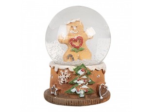 Vánoční sněžítko s perníčkem Gingerbread - Ø 5 * 6 cm