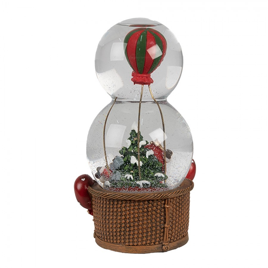 Sněžítko Santa v balónu Air Balloon Christmas - 12*10*21 cm Clayre & Eef Sněžítko Santa v balónu Air Balloon Christmas - 12*10*21 cm Clayre & Eef
