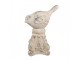 Béžová antik dekorace ptáček na podstavci Baroque - 33*21*47 cm Clayre & Eef