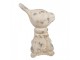 Béžová antik dekorace ptáček na podstavci Baroque - 33*21*47 cm Clayre & Eef