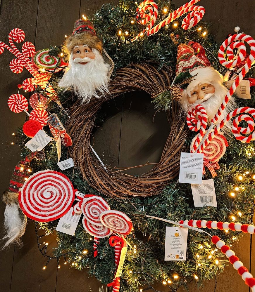 Bílo-červený vánoční zápich lízátka hole Candy - 13*1*60 cm Clayre & Eef Bílo-červený vánoční zápich lízátka hole Candy - 13*1*60 cm Clayre & Eef