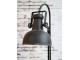 Černá antik kovová stojací lampa s patinou Factory - 175 cm / E27/ 60W Chic Antique
