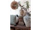 Hnědý dřevěný podstavec / stůl s řezbou Grimaud Unit - 25*25*38 cm Chic Antique