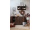 Hnědý dřevěný podstavec / stůl s řezbou Grimaud Unit - 25*25*38 cm Chic Antique