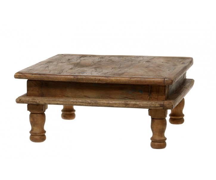 Hnědý dřevěný podstavec / stůl Grimaud Unit - 37*37*17 cm Chic Antique