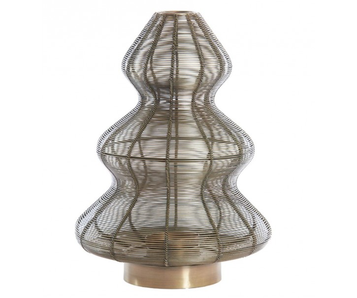 Bronzový antik kovový svícen vánoční stromek Tree - Ø 25*35 cm Light & Living
