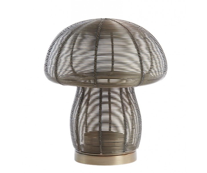 Bronzový antik kovový svícen houba Mushroom - Ø 20*24 cm Light & Living
