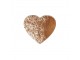 Sada podtácků Love z hovězí kůže Brown ( 4 ks ) - 13*13*3 cm Mars & More 