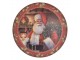 Vánoční plastový kulatý servírovací podnos/talíř Santa Claus - Ø 40*1 cm Clayre & Eef