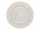 Bílo-zlatý kulatý servírovací podnos/talíř Ornament - Ø 33*1 cm Clayre & Eef