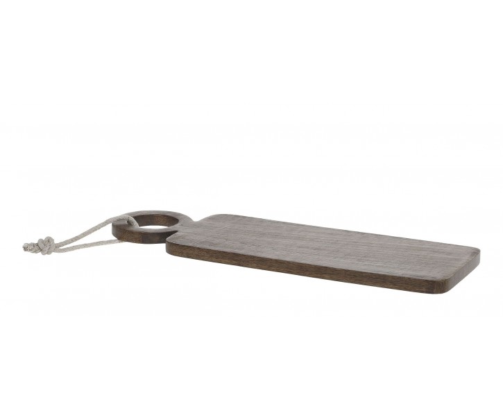 Hnědé dřevěné mangové prkénko Tapas Tours - 15*45 cm Chic Antique