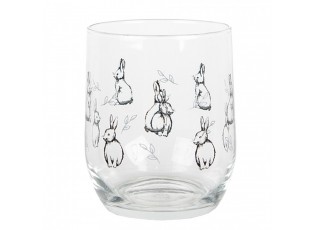 Sklenička na vodu s králíčky Bunny Buddies - Ø 8*9 cm / 300 ml