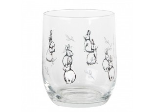 Sklenička na vodu s králíčky Bunny Buddies - Ø 8*9 cm / 300 ml