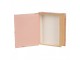 Růžový úložný box s květy ve tvaru knihy Book Van - 17*14*5 cm Clayre & Eef