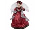 Červený hrající Anděl v šatech a svítícími křídly Angel Chris led - 50*30*65 cm Clayre & Eef