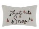 Bílý chlupatý povlak na polštář se stromky Let it Snow - 35*50 cm Chic Antique