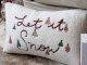 Bílý chlupatý povlak na polštář se stromky Let it Snow - 35*50 cm Chic Antique